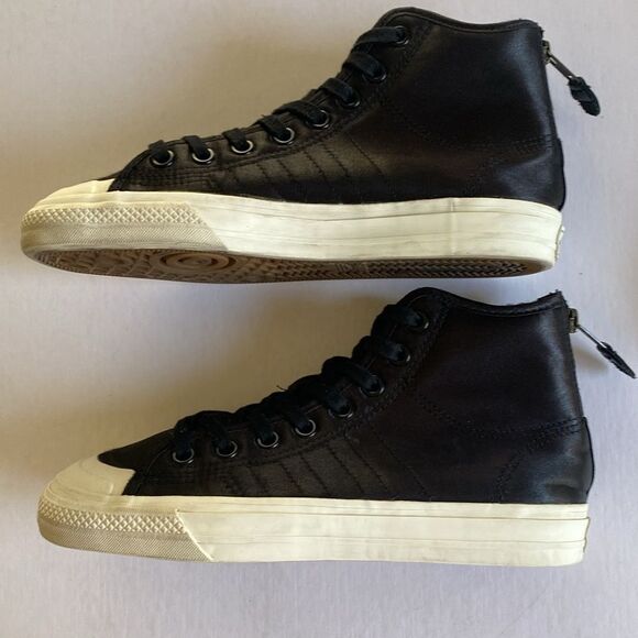 ADIDAS Nizza Men’s Black Hi Tops Size 7 - Picture 3 of 7